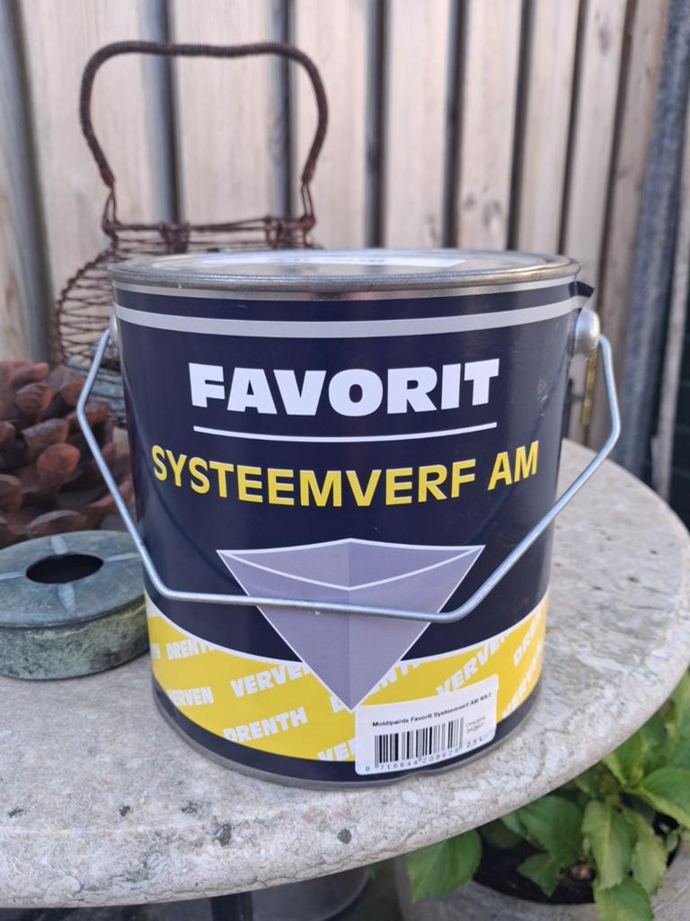 FAVORIT systeemverf glans in 9010 9001 en wit 2.5L, Ophalen of Verzenden, Wit