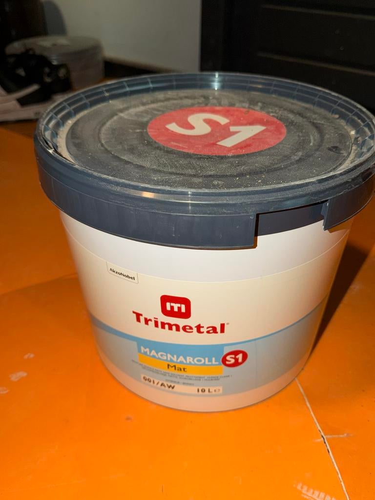 Trimetal Magnaroll S1 Mat verf - 10L - ongeopend, Doe-het-zelf en Verbouw, Verf, Beits en Lak, Beige, Nieuw, Ophalen of Verzenden