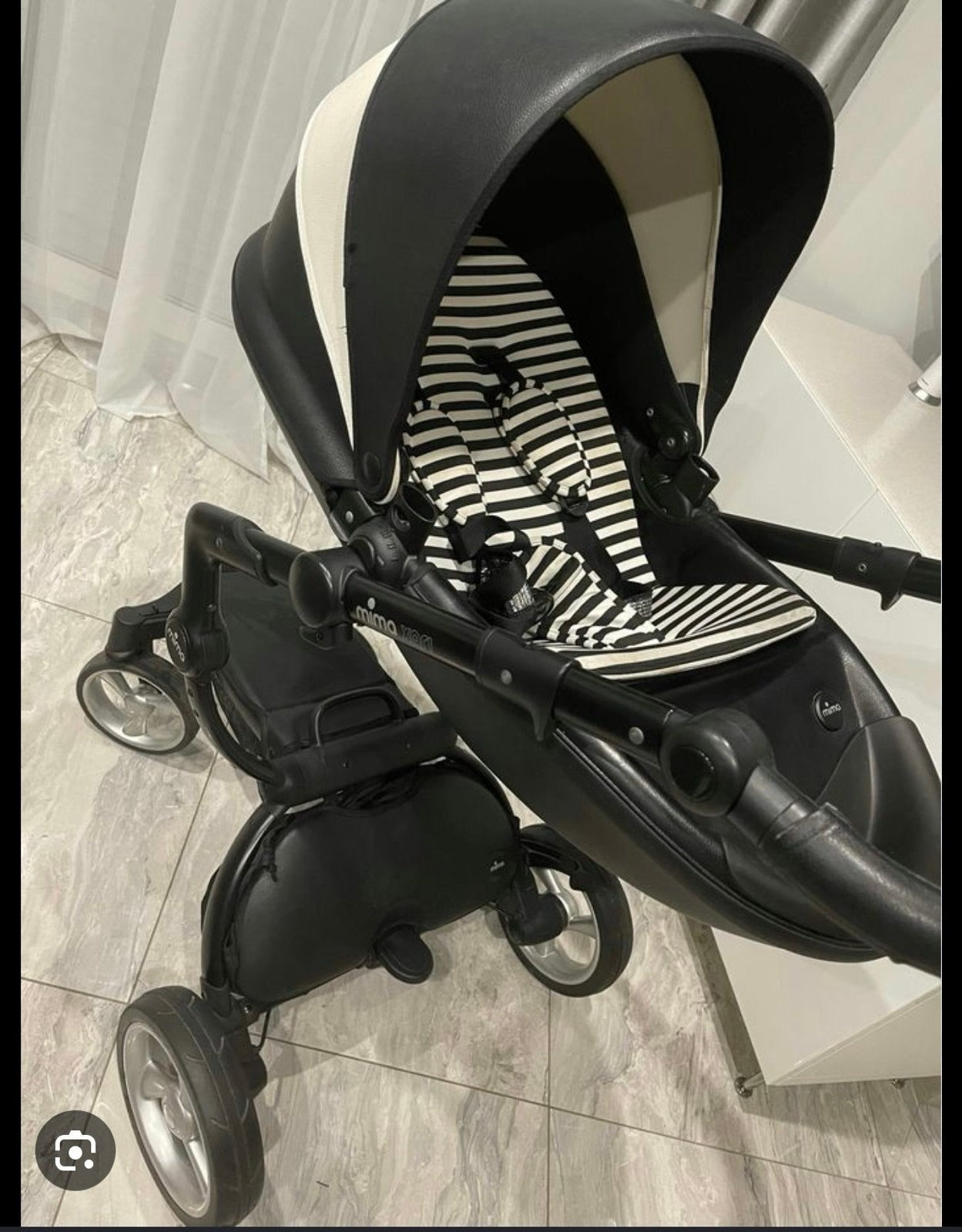 Mima Xari Kinderwagen - Stijlvol en Compleet, Kinderen en Baby's, Kinderwagens en Combinaties, Gebruikt, Verstelbare duwstang