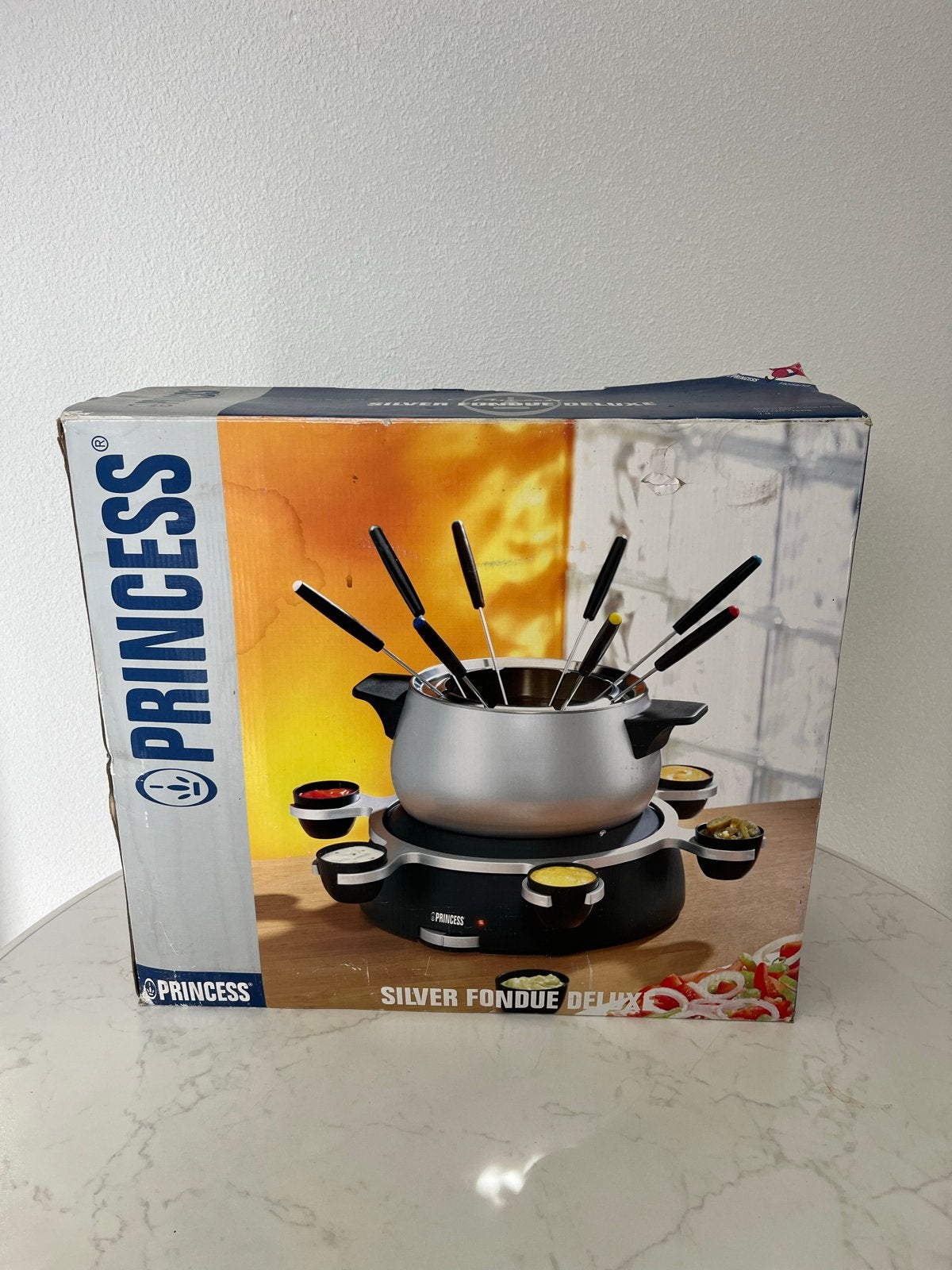 Princess Silver Fondue Deluxe - Elektrische Fondueset, Ophalen, Zo goed als nieuw, Elektrisch, Fondueset