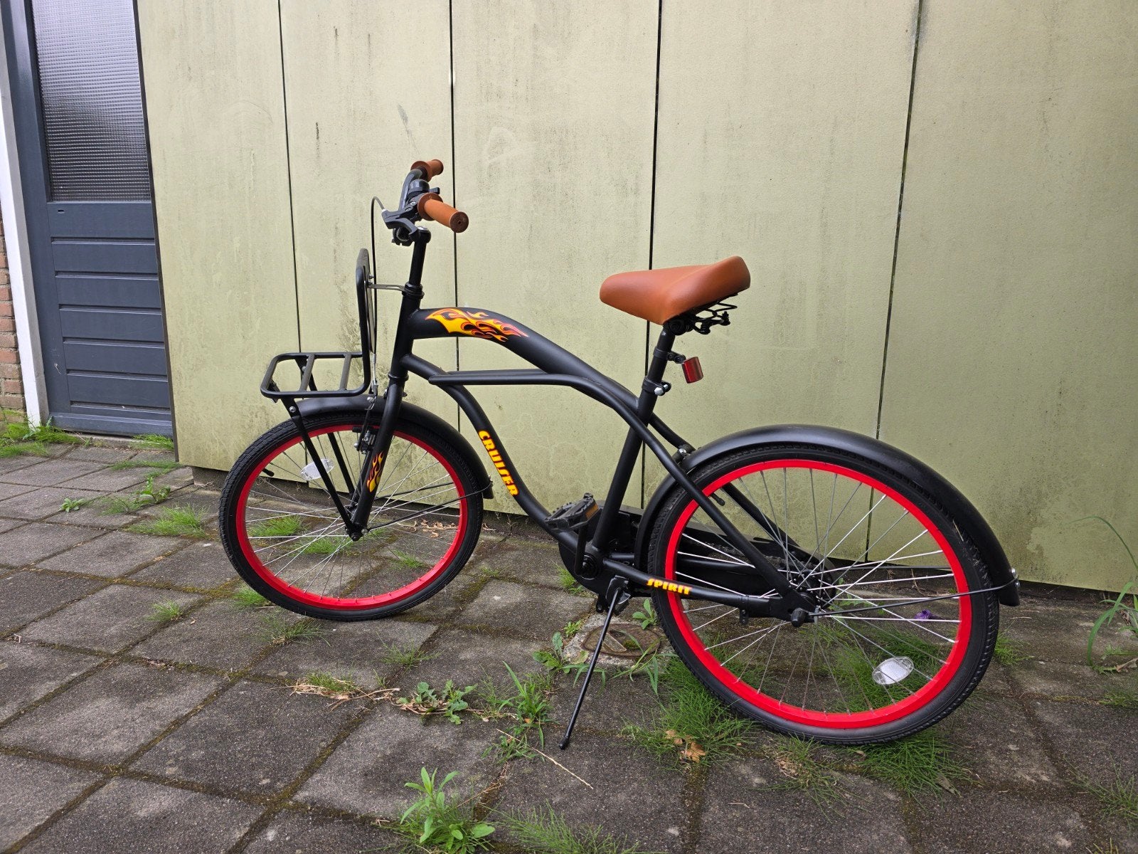 Stoere 20 inch kinderfiets met voordrager, Ophalen, Zo goed als nieuw, Terugtraprem, Overige merken