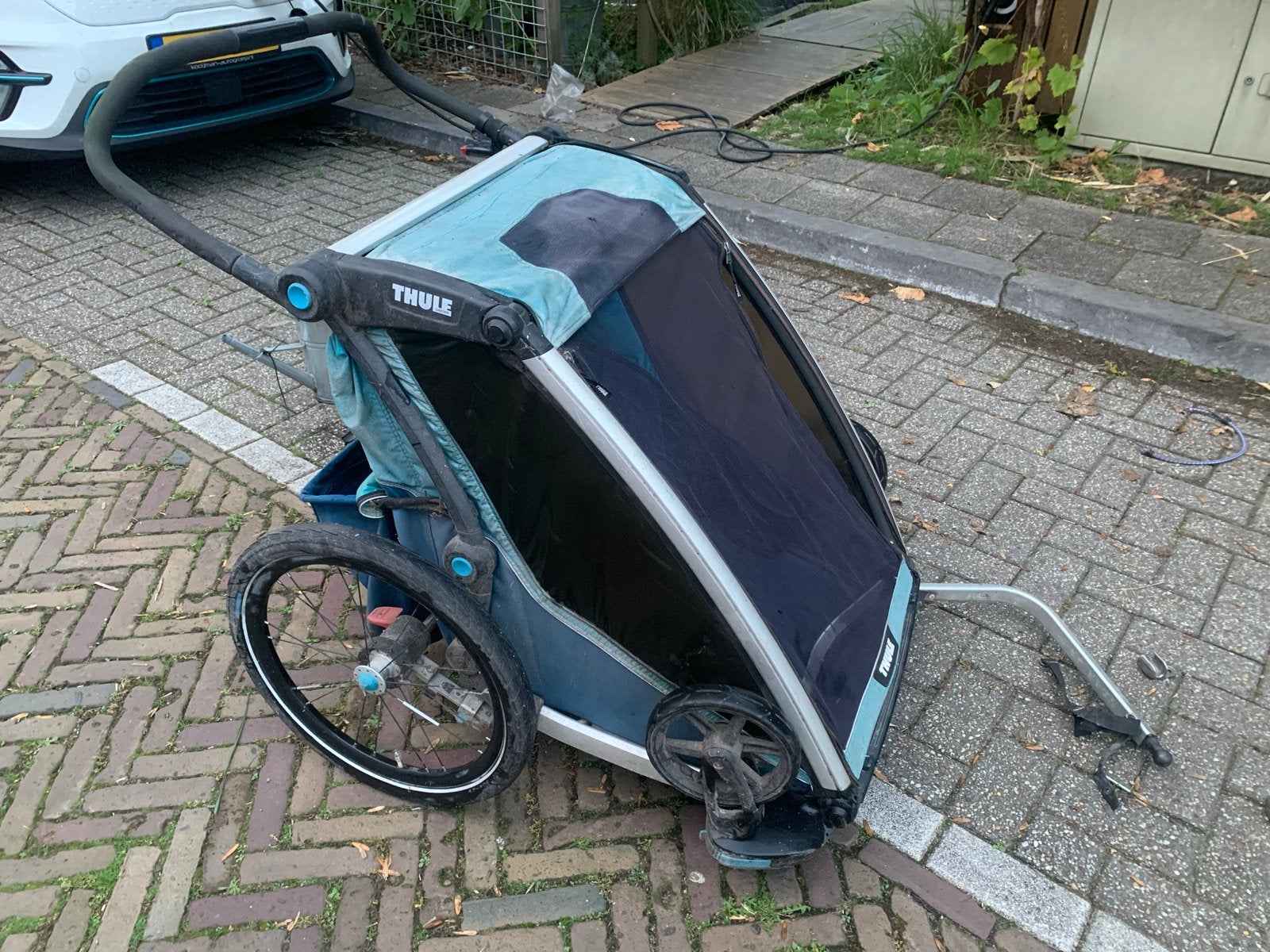 Thule Cross fietskar voor 2 kinderen, Ophalen, Gebruikt, Kinderkar, 40 tot 60 kg