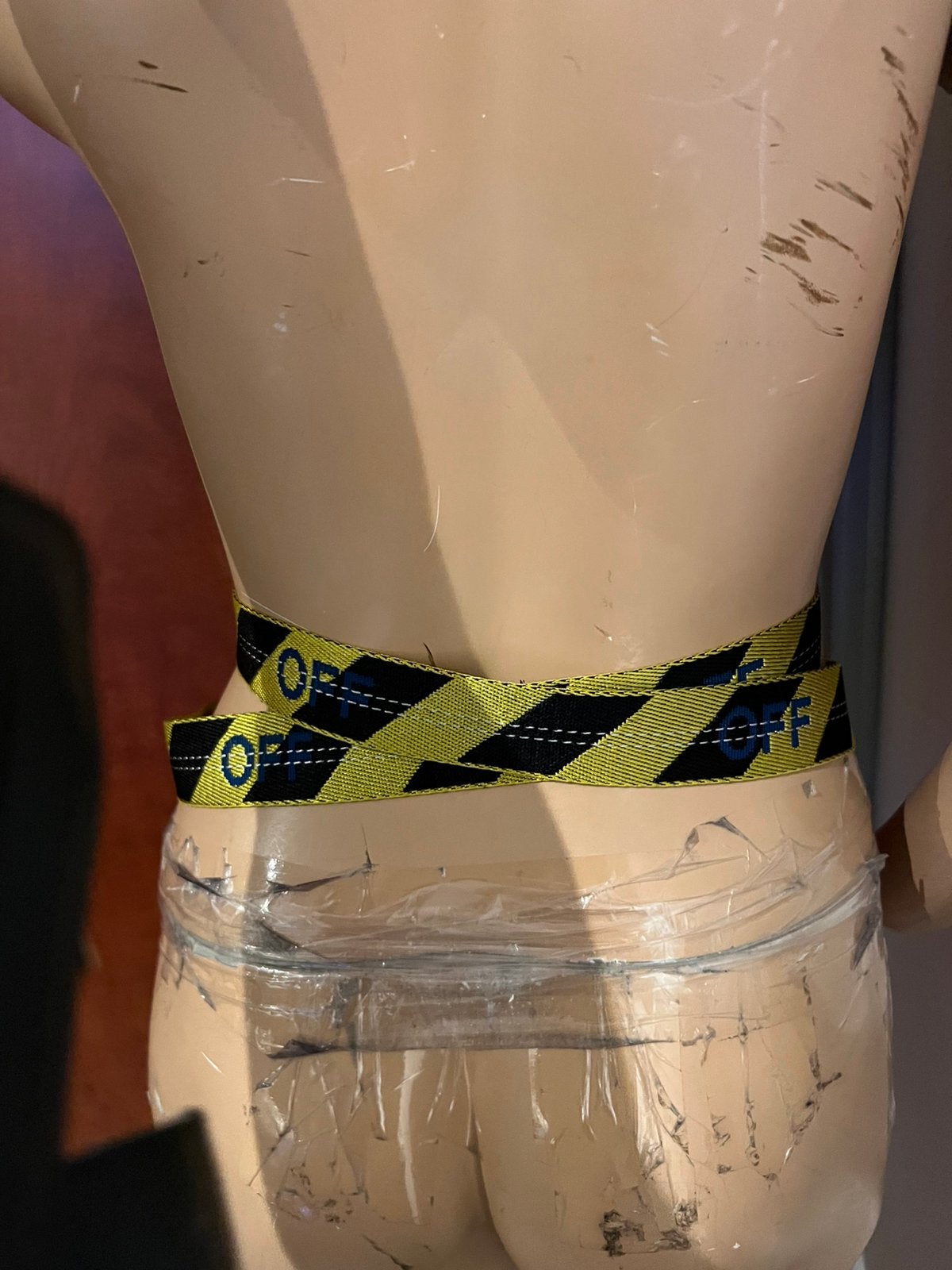 Off-White Riem Geel Zwart - Origineel & Z.G.A.N., Off-White, Zwart, Tailleriem, Ophalen of Verzenden
