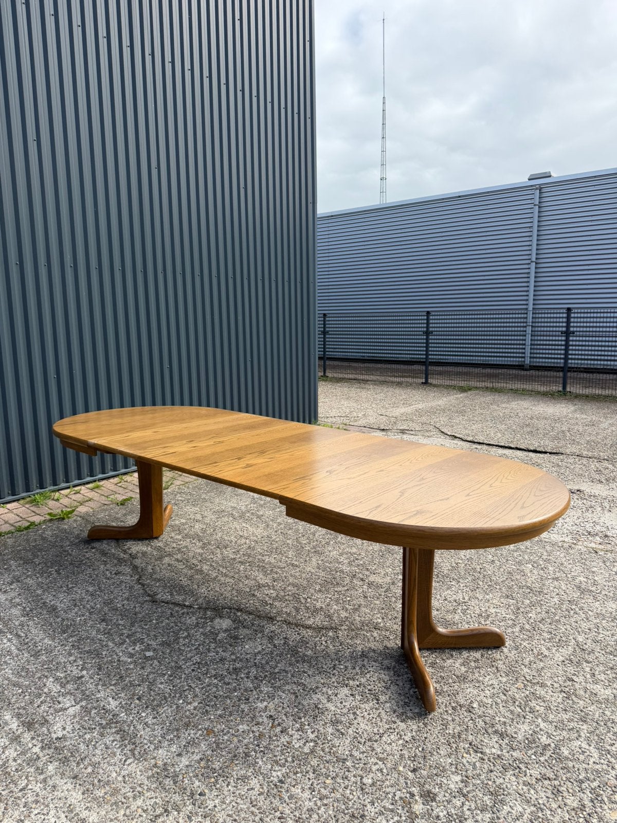 Vintage eettafel uitschuifbaar eiken, Ophalen, Gebruikt, G, G