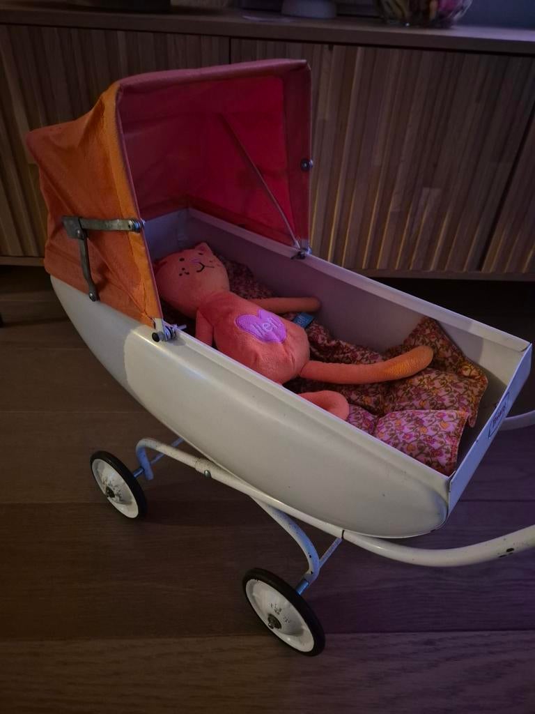 Vintage Kinderwagen Poppenwagen Tri-ang met knuffel, Ophalen, Gebruikt