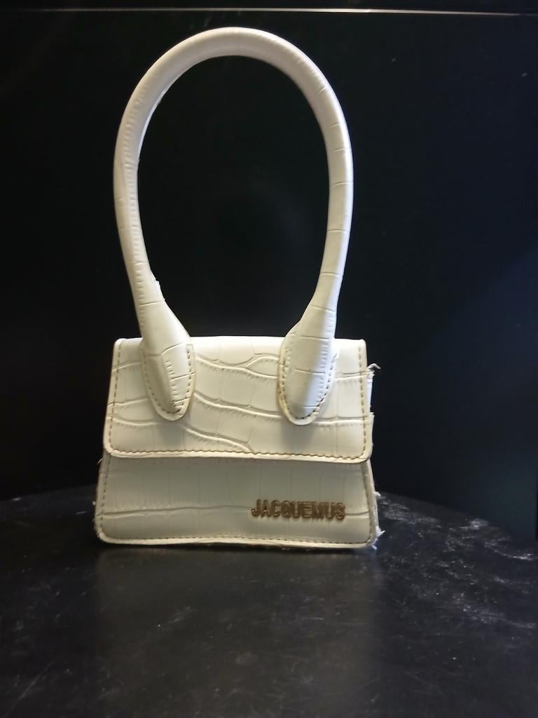 Jacquemus Le Chiquito tasje wit krokodillenprint, Sieraden, Tassen en Uiterlijk, Ophalen of Verzenden, Gebruikt, Wit, Avondtasje