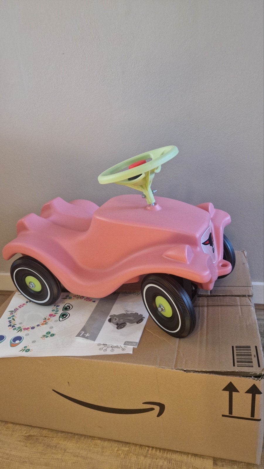 Nieuwe Roze BIG Bobby Car Classic Loopauto, Loopvoertuig, Nieuw, Ophalen of Verzenden, BIG