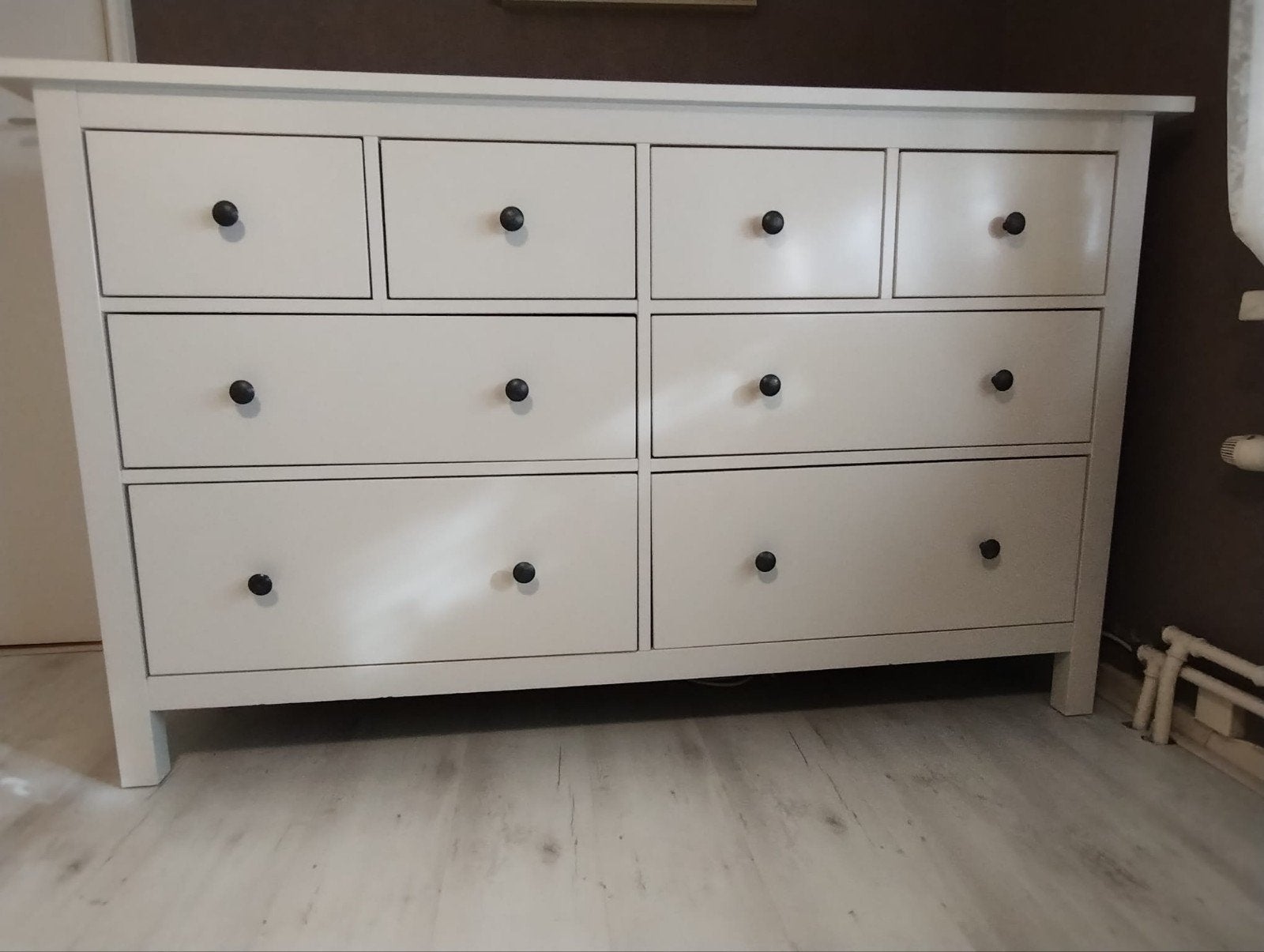 Witte IKEA HEMNES ladekast met 8 laden, Ophalen, Gebruikt, 5 laden of meer, 150 tot 200 cm