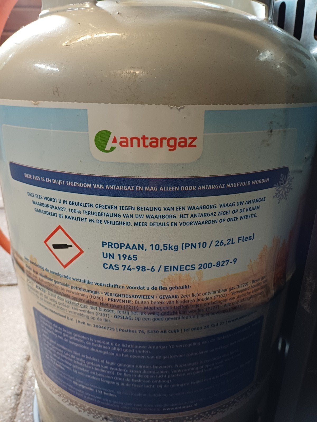 infrarood rolkachel PT NOBB met gasfles, Ophalen, Gebruikt