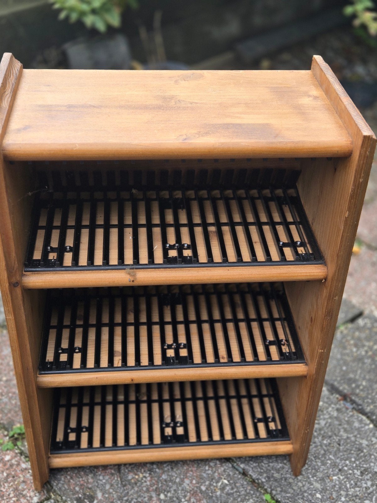 Vintage CD Kastje voor 60 CD's - Hout, 50x35x20 cm, Huis en Inrichting, Ophalen, Gebruikt, 25 tot 75 discs, Cd's