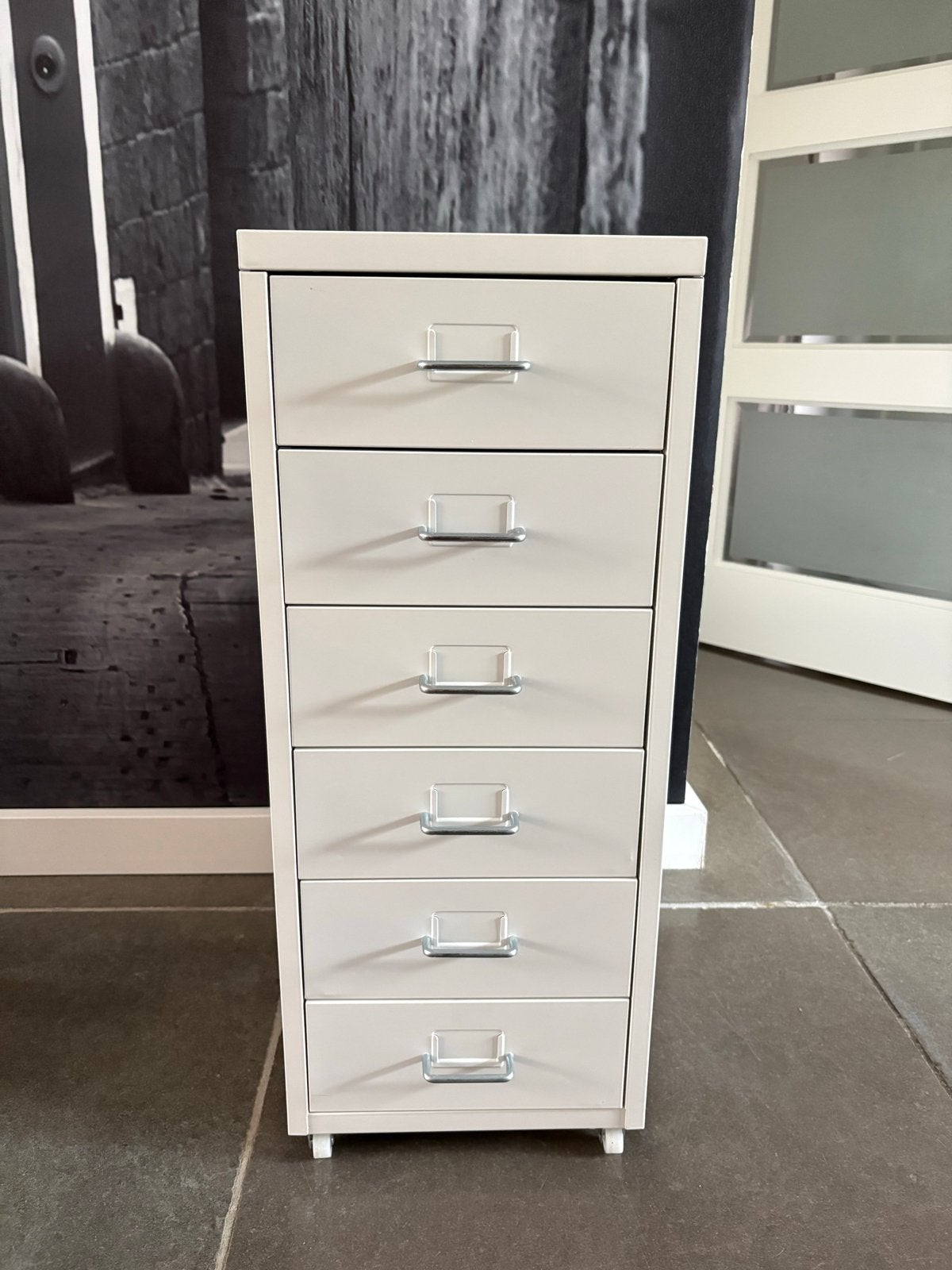 IKEA HELMER ladeblok op wielen, wit, 28x66x41 cm, Huis en Inrichting, Kasten | Ladekasten, Ophalen, Minder dan 50 cm, 5 laden of meer