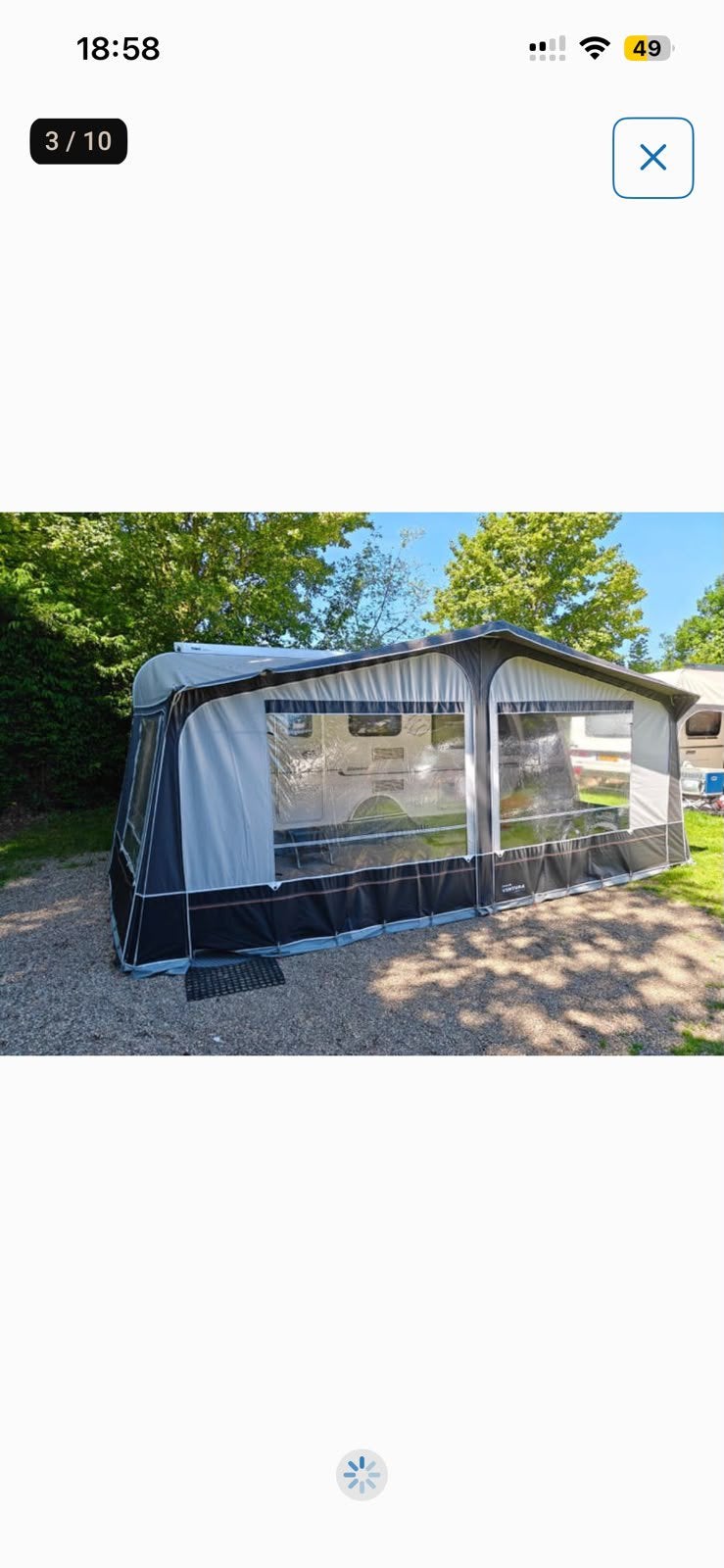Voortent Isabella Ventura Pacific 250 met stokken, Ophalen, Gebruikt, Isabella