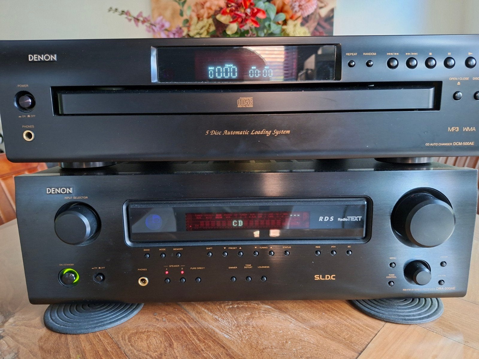 Denon versterker DRA-500AE en 5-CD wisselaar DCM-500AE, Ophalen, Gebruikt, Denon, Losse componenten
