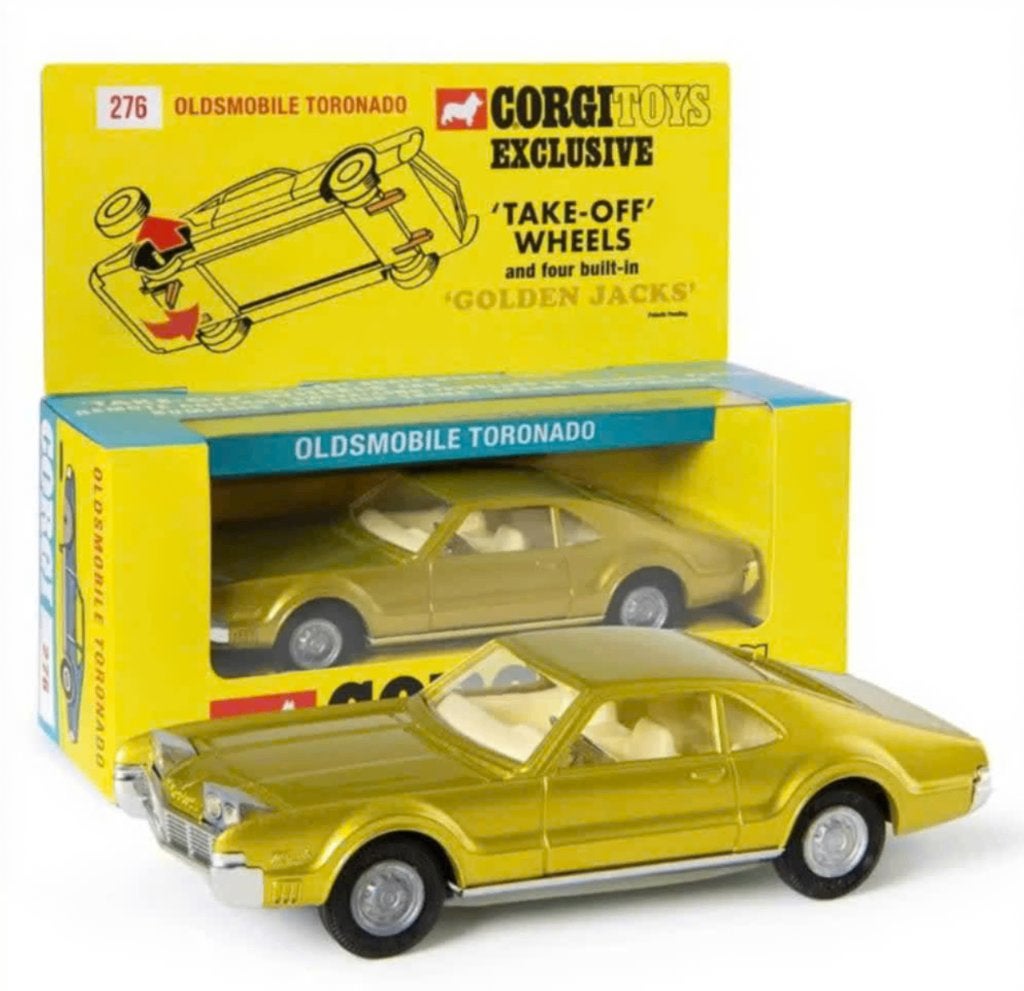 Oldsmobile Toronado take off wheels 1/51 CORGI NEW ref. 276, Hobby en Vrije tijd, Ophalen of Verzenden, Nieuw, Auto, Corgi