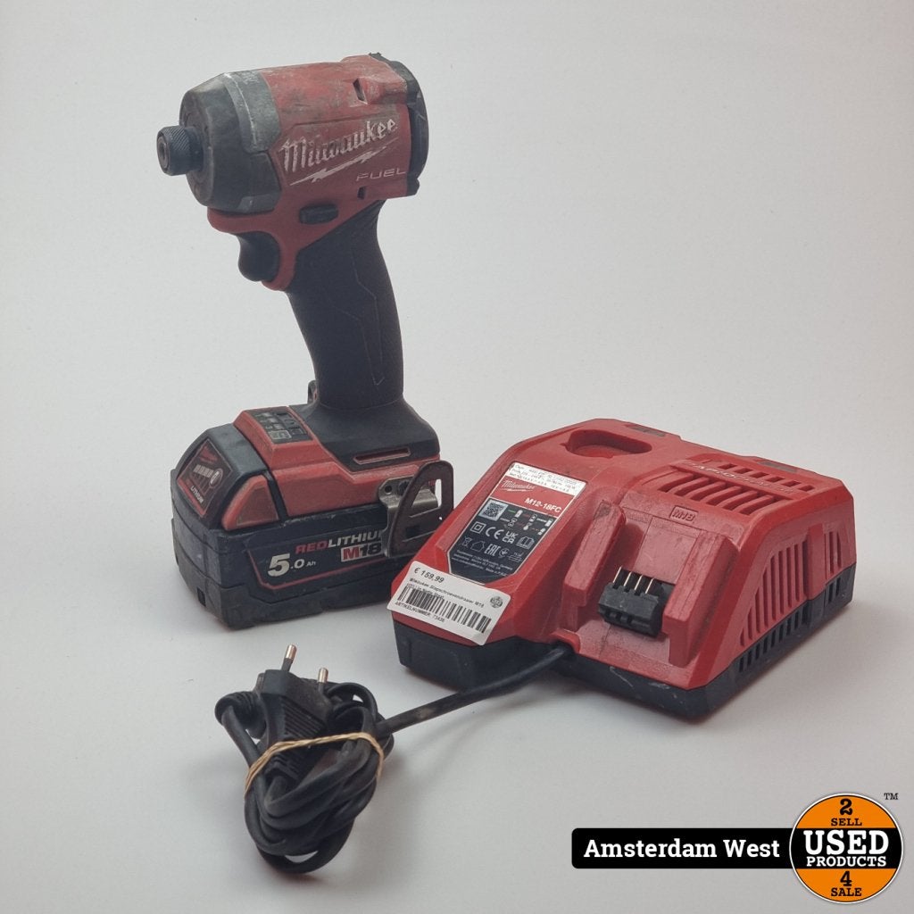 Milwaukee M18 FID3 Slagschroevendraaier | Incl 5.0Ah Accu, Milwaukee, Gebruikt, Support@milwaukee.com, Milwaukee Electric Tool Corporation, 13135 W. 
Lisbon Road, Brookfield, WI 53005
USA