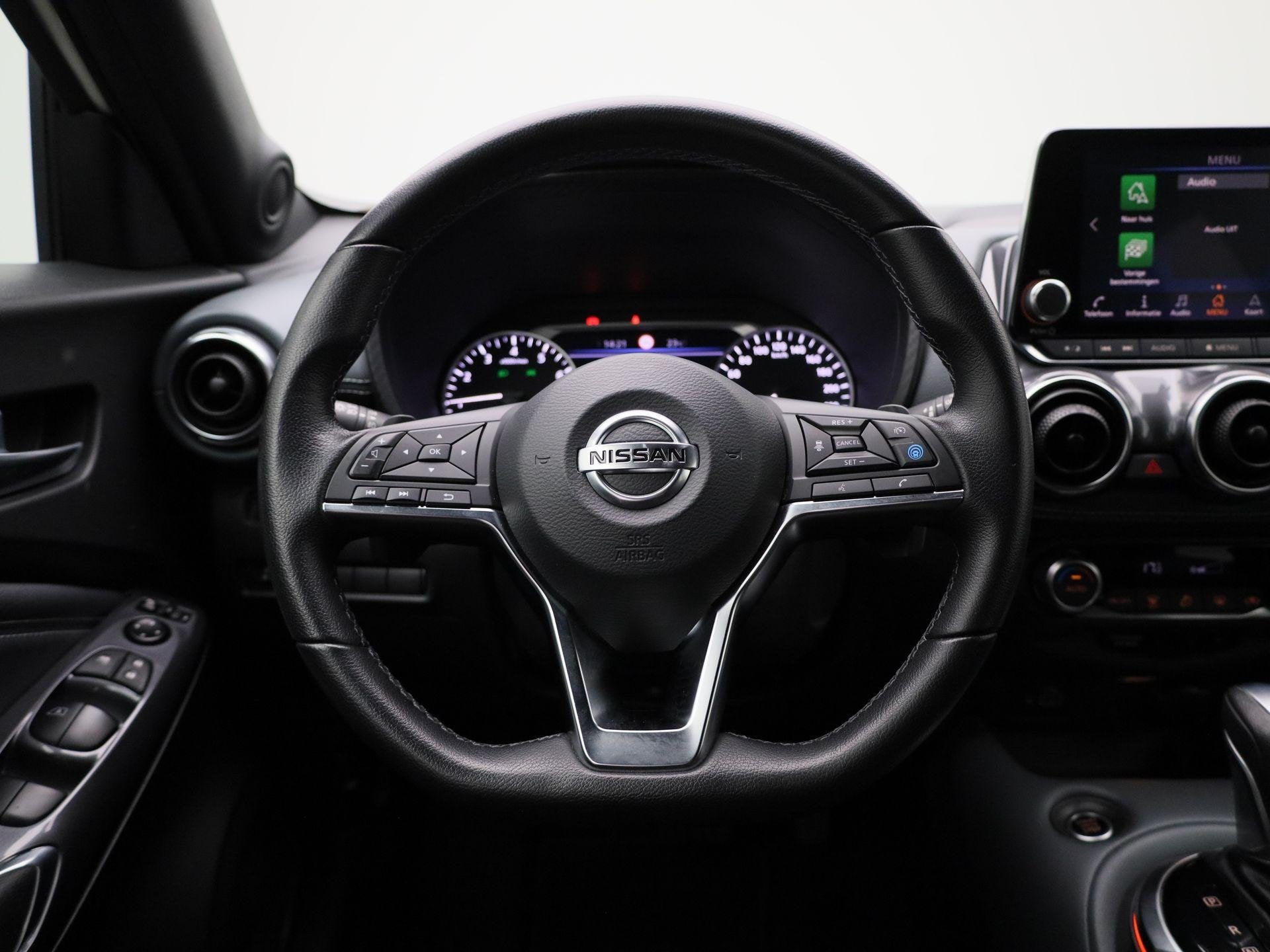Nissan Juke 1.0 DIG-T Tekna | Automaat | Keyless | Sport sto, Auto's, Euro 6, Leder en Stof, Wit, Bedrijf