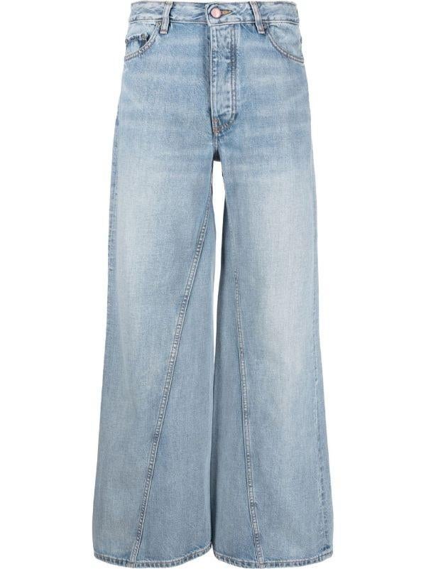 Ganni jeans wijde broekspijpen nieuw, Blauw, Ganni, Nieuw, Ophalen of Verzenden