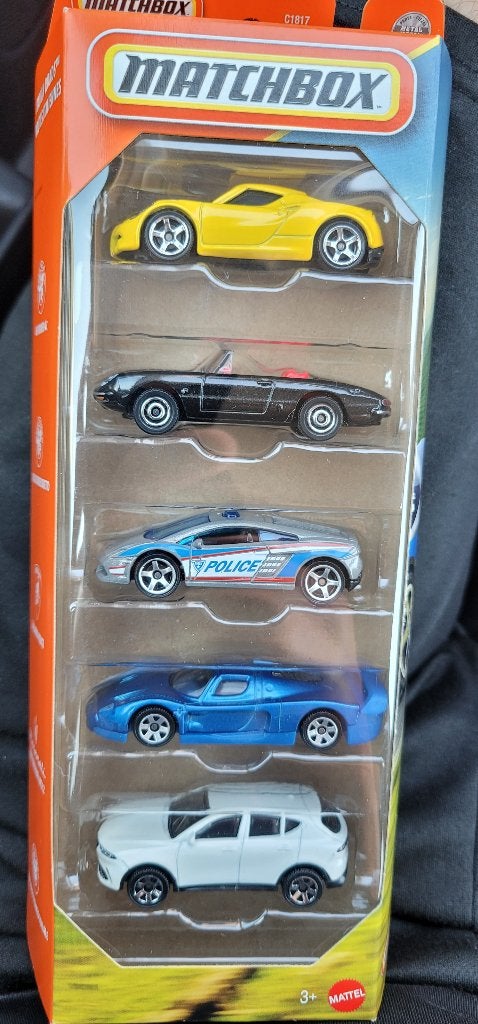 matchbox 5-pack nieuw, lamborghini, alfa romeo,maserati, Ophalen of Verzenden, Nieuw, Auto