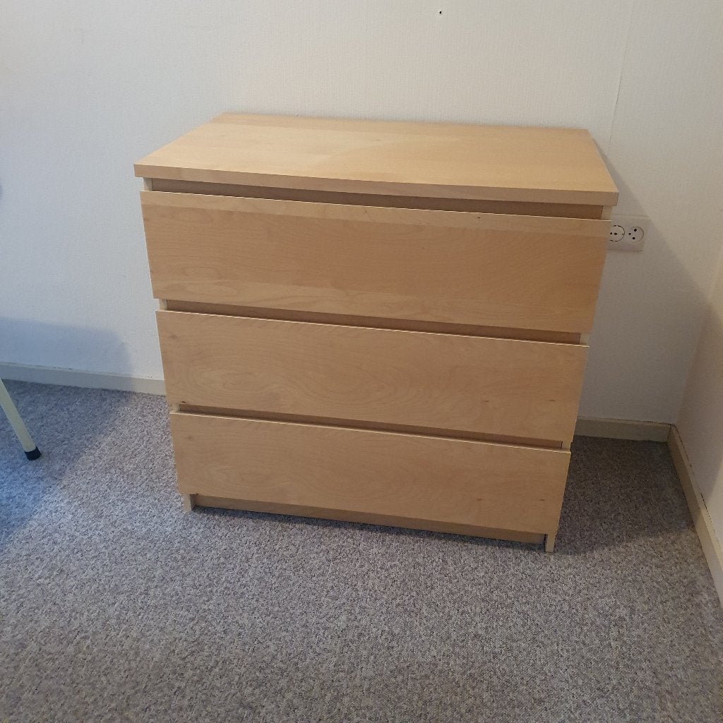 Ladenkast Malm €25, Ophalen, Gebruikt, 50 tot 100 cm, 3 of 4 laden