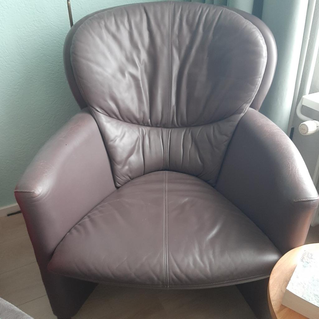 Leolux Excalibur vol leer x 1, Ophalen, 75 tot 100 cm, Zo goed als nieuw, 75 tot 100 cm