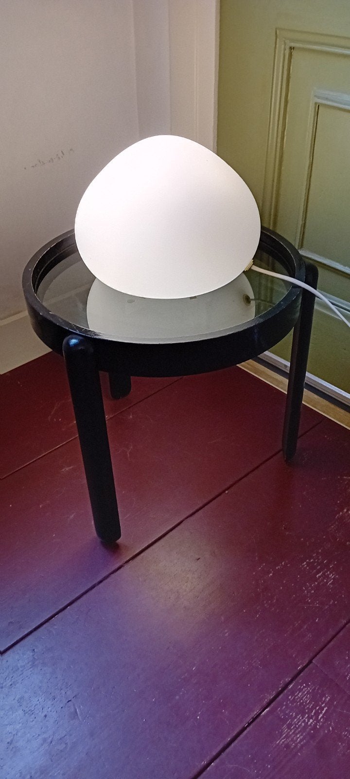Vintage Philips Opaline Eivormige Tafellamp, Gebruikt, Vintage, Wit, Philips