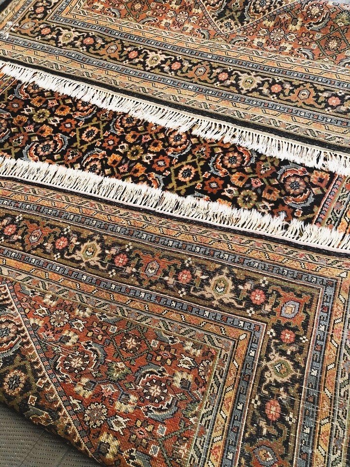 Perzisch tapijt handgeknoopt Bidjar Zanjan vloerkleed, Gebruikt, 200 cm of meer, Ophalen of Verzenden, 200 cm of meer