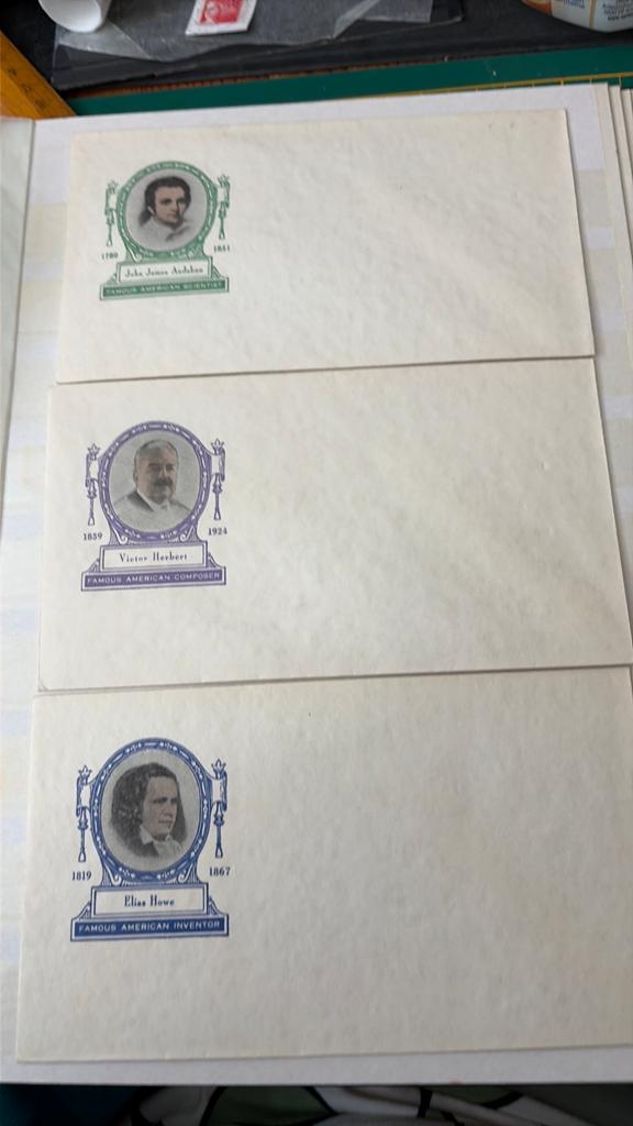3 voorgedrukte enveloppen USA/Amerika, Verzenden