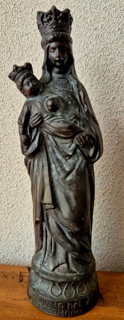 Koperen beeld van Onze Lieve Vrouw in 't Zand uit Roermond, Antiek en Kunst, Antiek | Religie, Ophalen of Verzenden