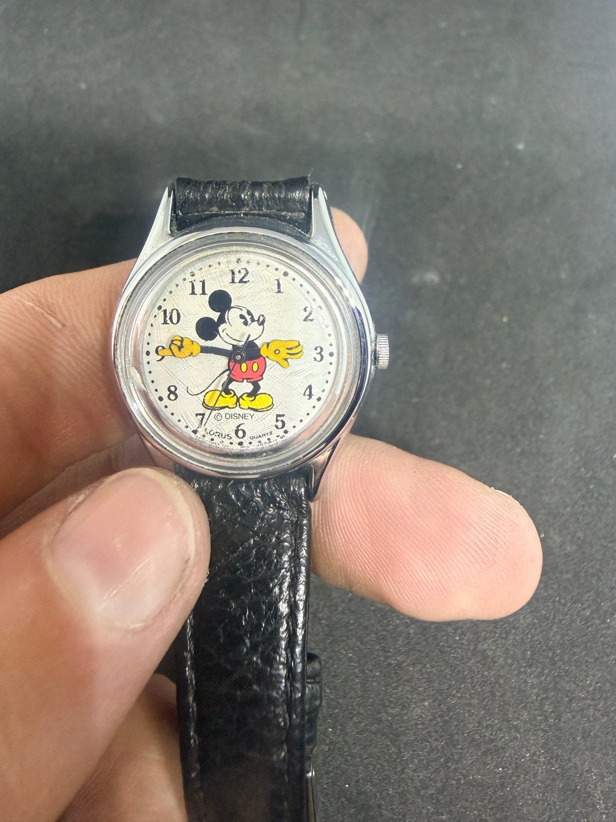 Vintage Lorus by Seiko Disney Mickey Mouse Horloge, Seiko, Staal, Polshorloge, Ophalen of Verzenden