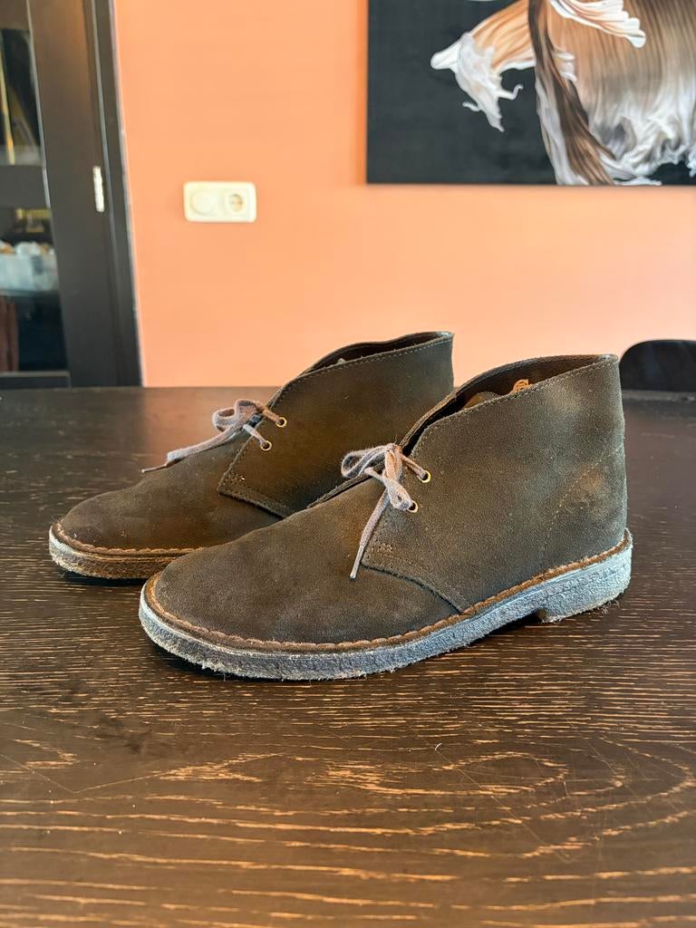 Clarks Desert Boots Zwart Suède Maat 41 - Goede Staat, Ophalen of Verzenden, Zo goed als nieuw, Zwart, Boots