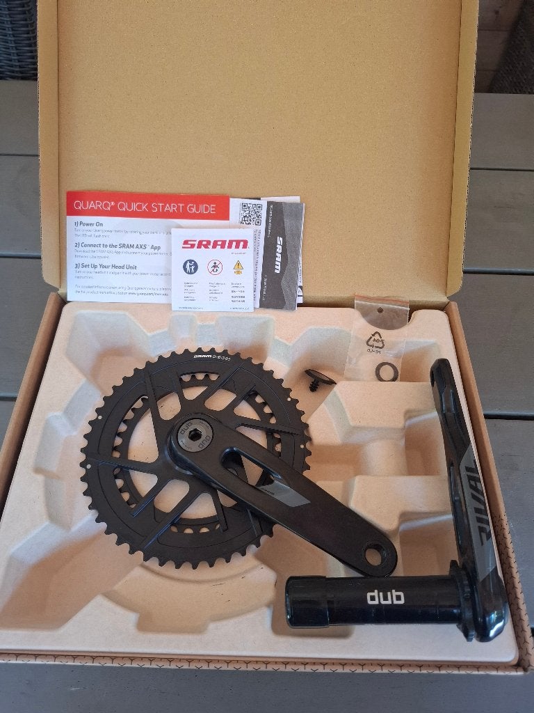 Sram Rival crankset met powermeter 165mm., Fietsen en Brommers, Fietsonderdelen, Crankstel of Pedalen, Nieuw, Ophalen of Verzenden