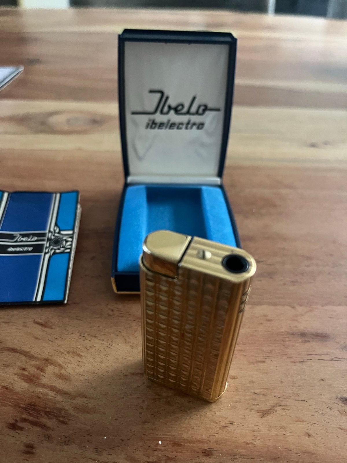 Vintage Ibelo Ibelectro aansteker in originele doos, Ophalen of Verzenden, Zo goed als nieuw, Aansteker