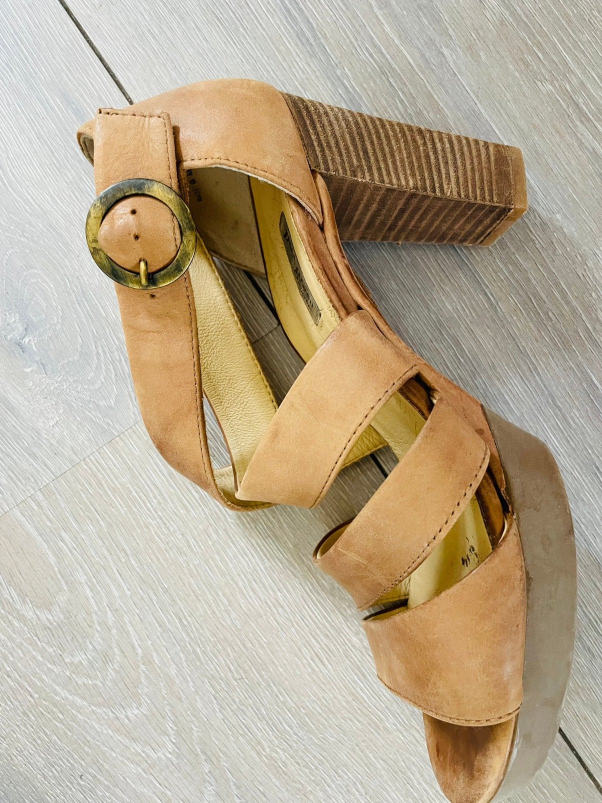 Te koop: leren schoenen, paul Green, beige, 41, Ophalen of Verzenden, Zo goed als nieuw, Beige
