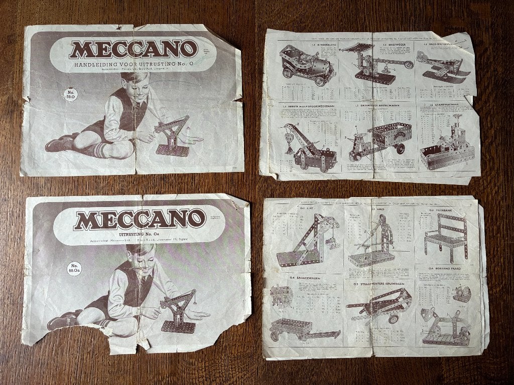 Vintage antiek Meccano voorbeelden boekje - incompleet, Ophalen of Verzenden