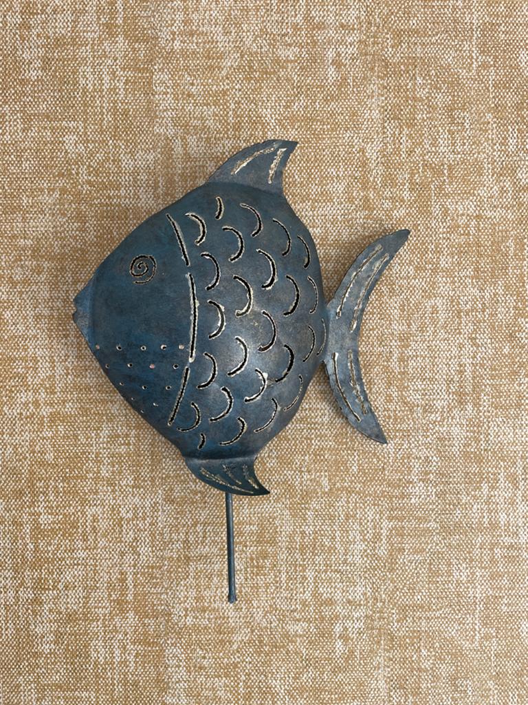 Metalen vis decoratie - wanddecoratie of tuinornament, Huis en Inrichting, Woonaccessoires | Overige, Ophalen of Verzenden, Gebruikt