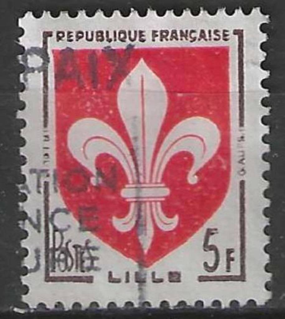 Frankrijk 1958 - Yvert 1186 - Provinciewapens (ST), Verzenden, Gestempeld