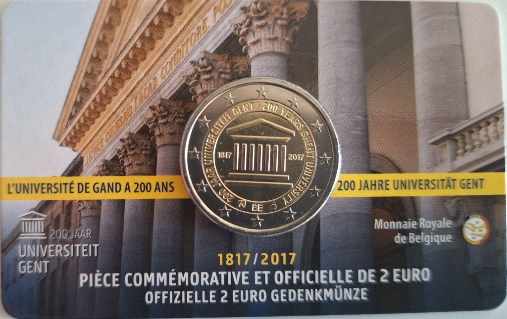 België coincard 2017 - Universiteit Gent - Frans - BU, Verzenden, België, 2 euro, Setje