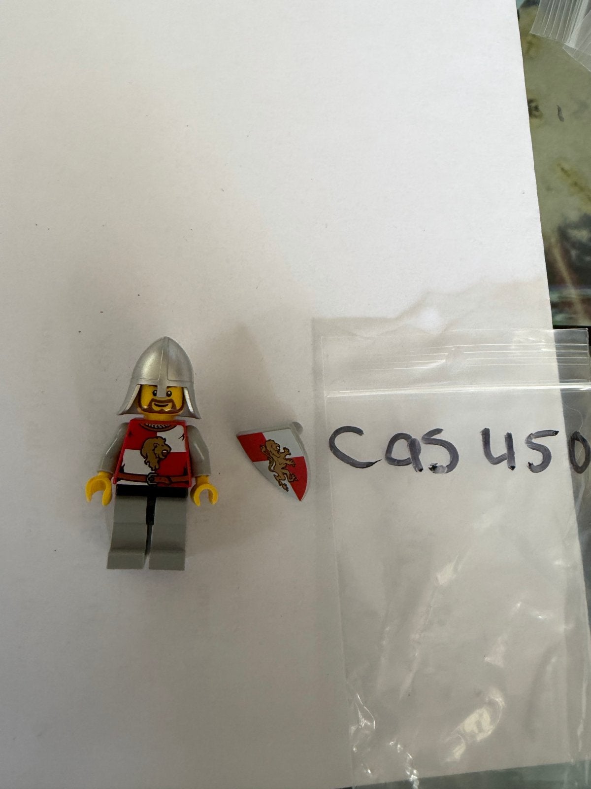 Lego Castle Minifiguur CAS450 Leeuwenridder met schild, Ophalen of Verzenden, Gebruikt, Lego