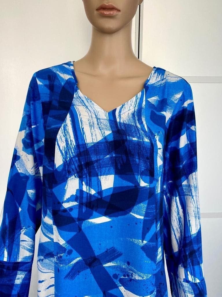 G282 Didi: maat S=36/38 jurk blauw/wit jurkje, Blauw, Didi, Ophalen of Verzenden, Zo goed als nieuw