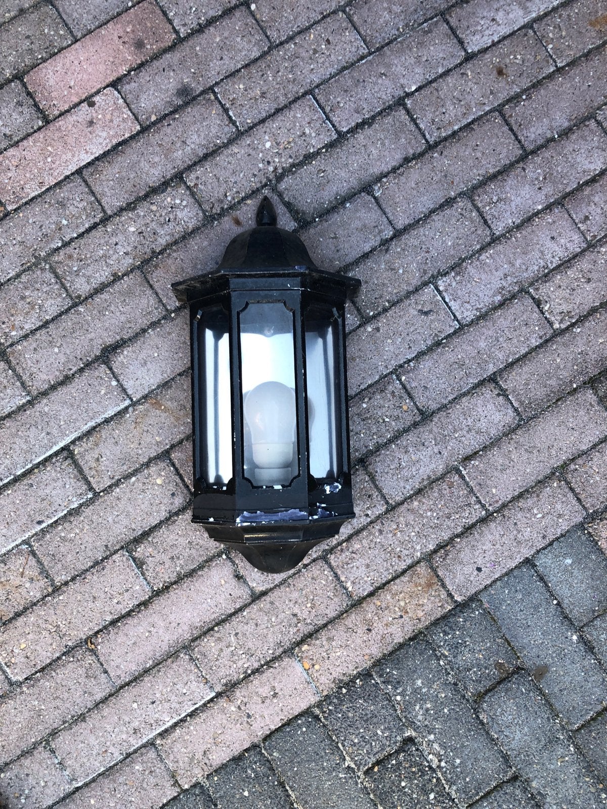 Zwarte buitenlamp - Wandlamp, Ophalen, Gebruikt, Minder dan 50 watt, Wandlamp