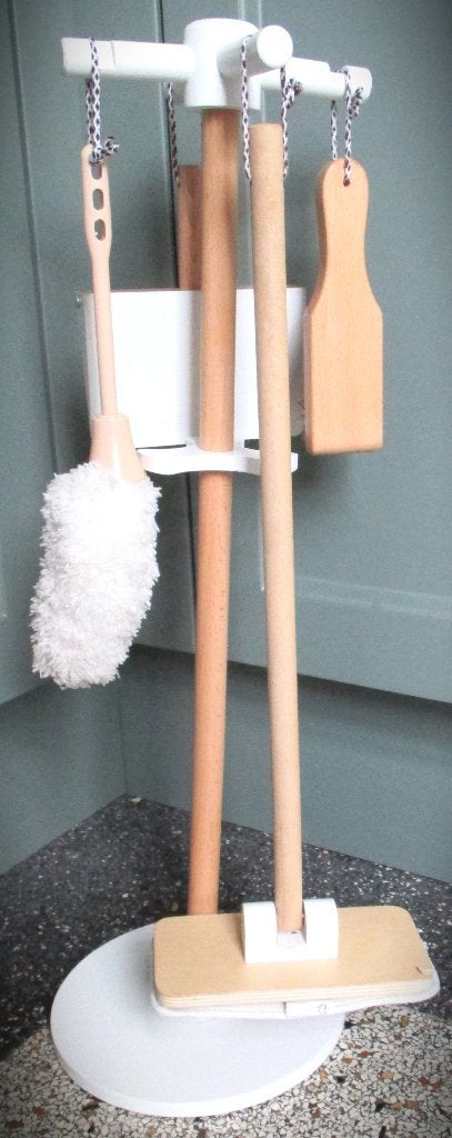 Schoonmaakset Hout~New Classic Toys~7 delig Speel, Ophalen of Verzenden, Zo goed als nieuw, Overige typen