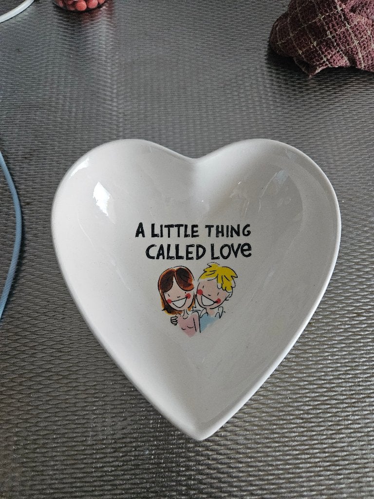 Hartvormig schaaltje "A Little Thing Called Love 2x ", Ophalen, Keramiek, Overige stijlen, Blond Amsterdam