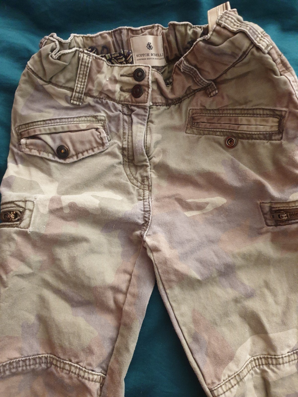 Scotch R'Belle legerbroek camouflage broek maat 8 128, Ophalen, Gebruikt, Meisje, Broek