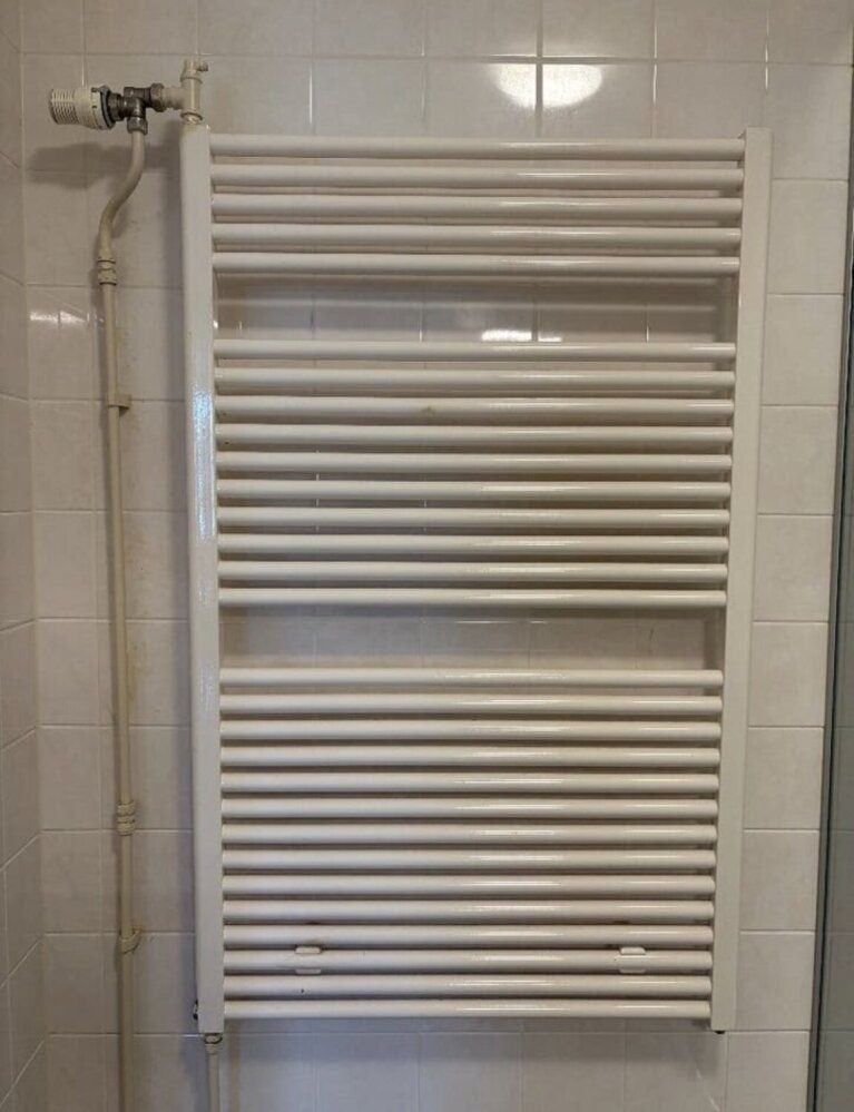 Beige handdoekradiator 120x75 cm, Ophalen, Gebruikt, Radiator, 60 tot 150 cm