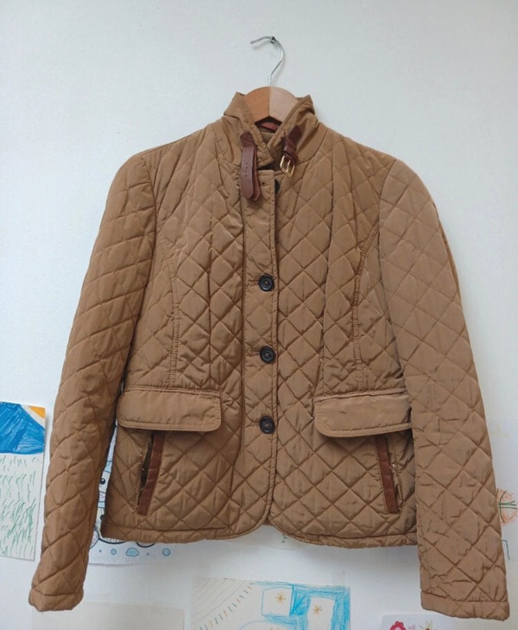 Massimo Dutti gewatteerde jas - uitstekende staat, Ophalen of Verzenden, Nieuw, Maat 36 (S), Beige