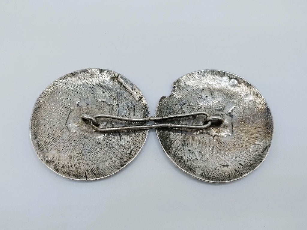 Antieke zilveren broekstukken, Walcheren, 1869, Antiek en Kunst, Antiek | Goud en Zilver, Verzenden, Zilver