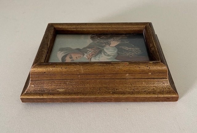 Antiek verguld houten lijst afbeelding Bretons vissersmeisje, Antiek en Kunst, Ophalen of Verzenden