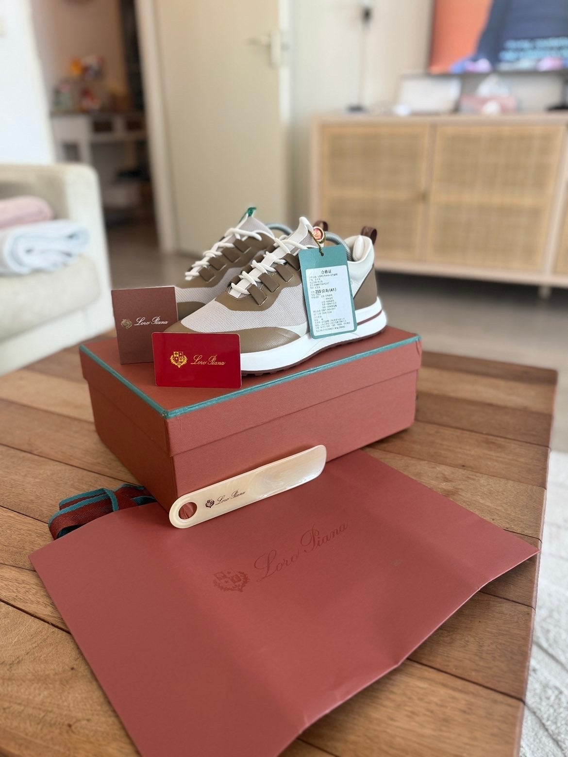 Loro Piana Weekend Walks Khaki, Overige kleuren, Nieuw, Ophalen of Verzenden, Sneakers of Gympen