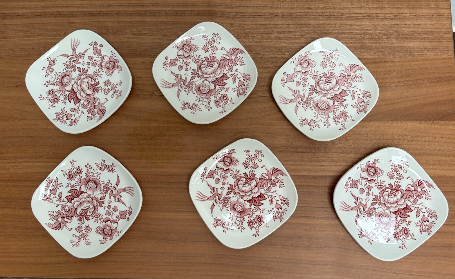 Set van 6 Mason's Stratford schoteltjes, 13x13cm, Antiek en Kunst, Ophalen of Verzenden