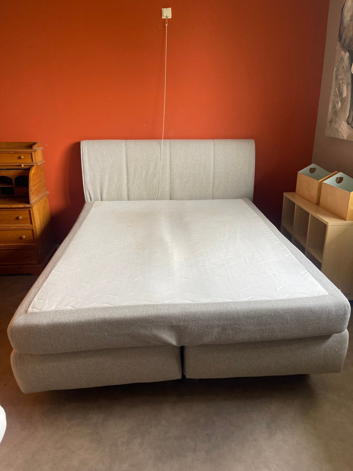 Tweepersoonsbed 180x200, Huis en Inrichting, Slaapkamer | Bedden, Ophalen, Gebruikt, Tweepersoons, 180 cm